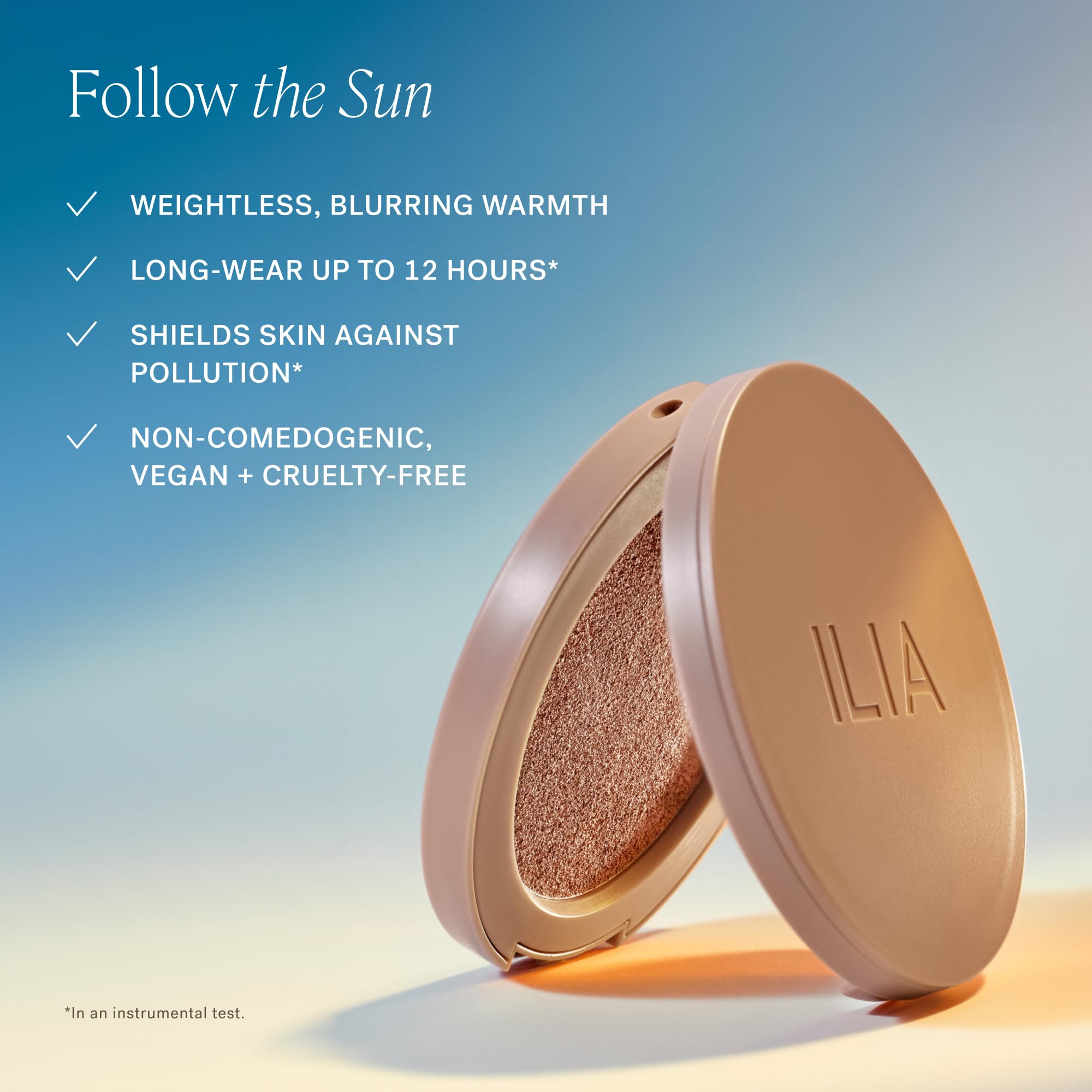 ILIA Sunshift Ray: sin fragancia y vegano para piel sensible.
