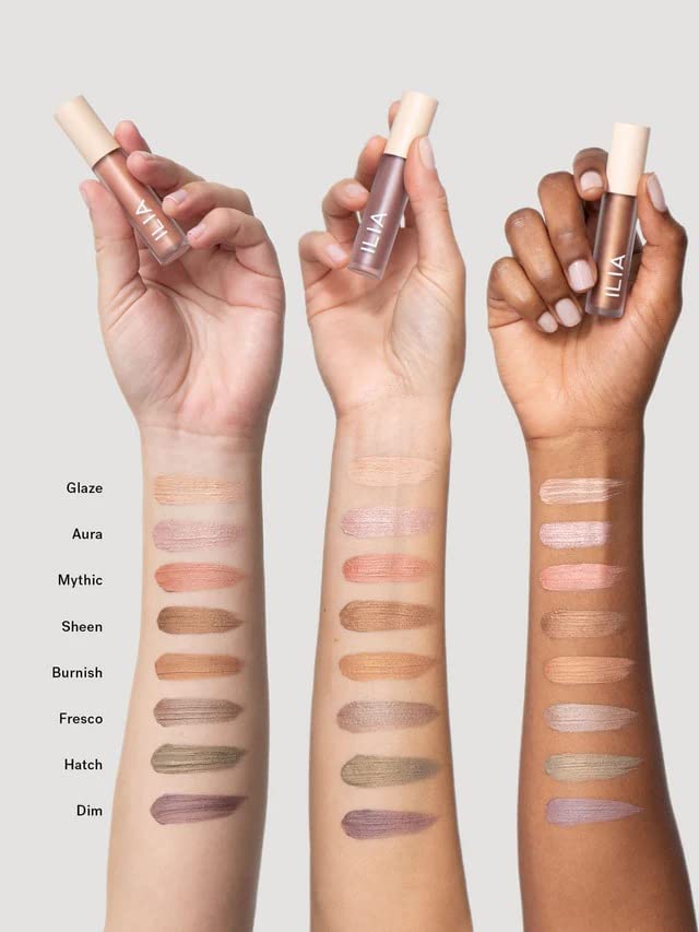 ILIA tinte líquido cromático para ojos, aspecto suave y difuminado.