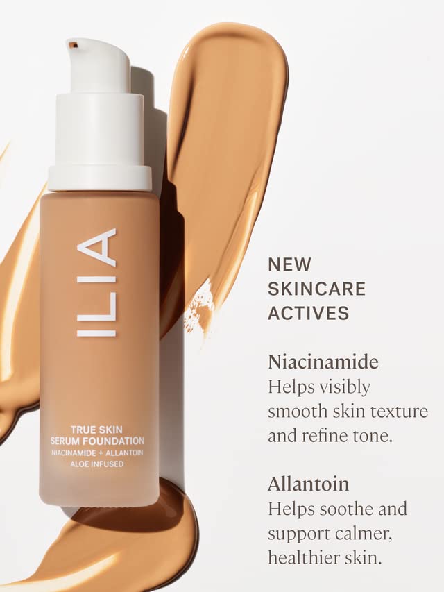 ILIA True Skin Serum Foundation vegana y libre de crueldad para maquillaje ético.