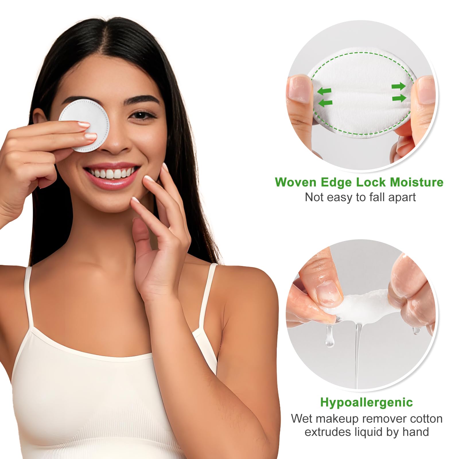 Illidi bordes sellados evitan pelusas durante la limpieza facial.