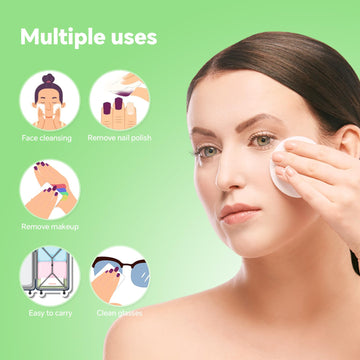 Illidi discos absorbentes para aplicar lociones y eliminar maquillaje con eficiencia.
