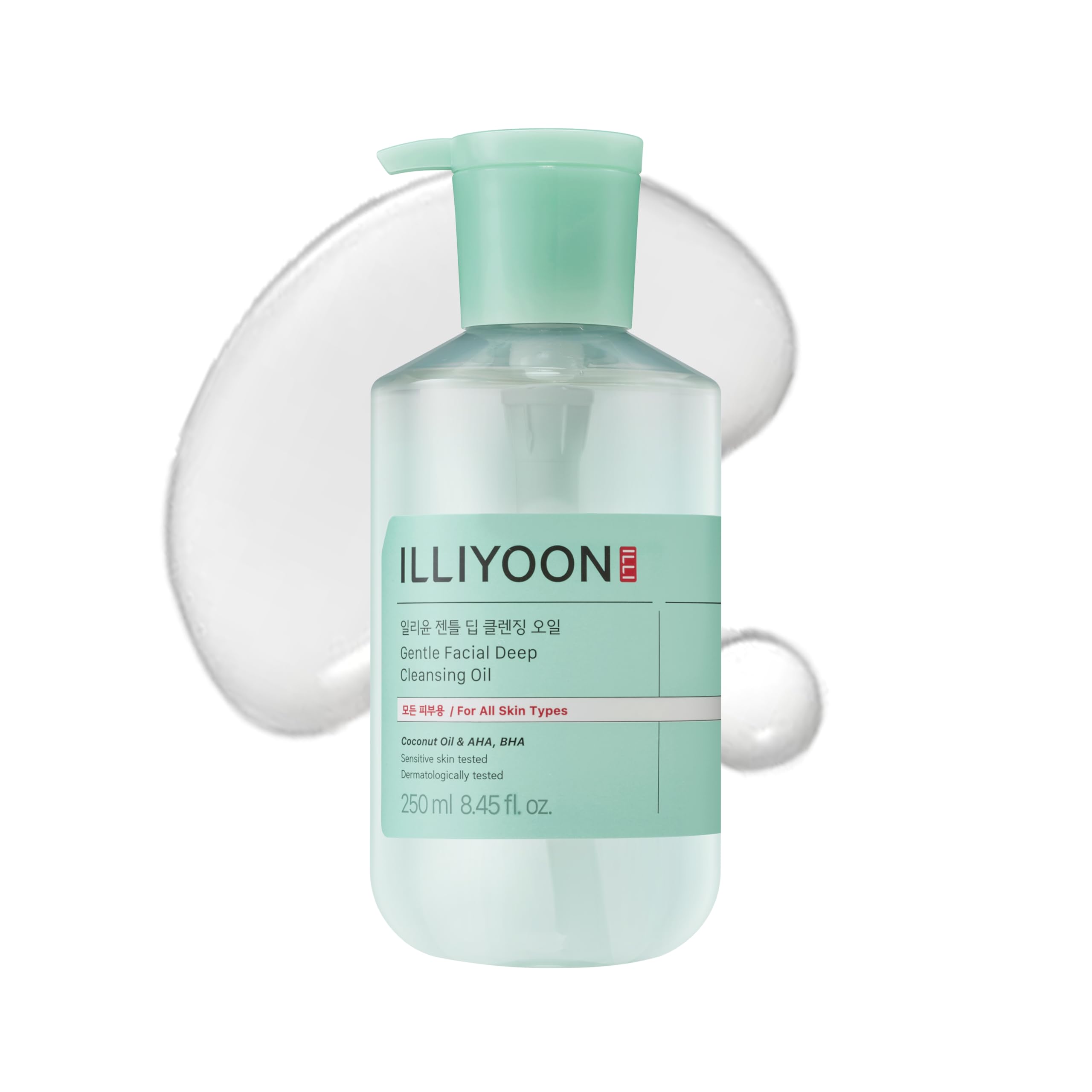 Illiyoon Aceite limpiador profundo suave con dispensador para piel sensible.