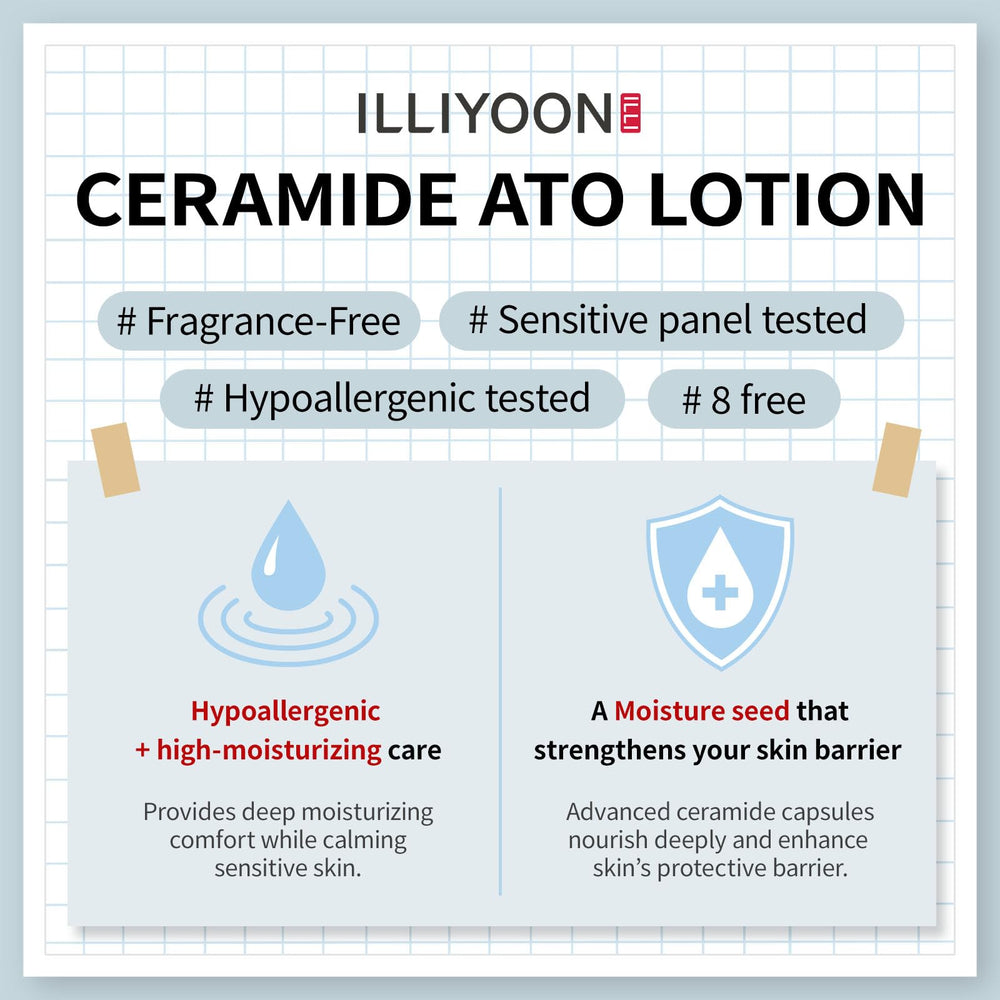 Textura ligera de Illiyoon Ato Lotion para uso diario.