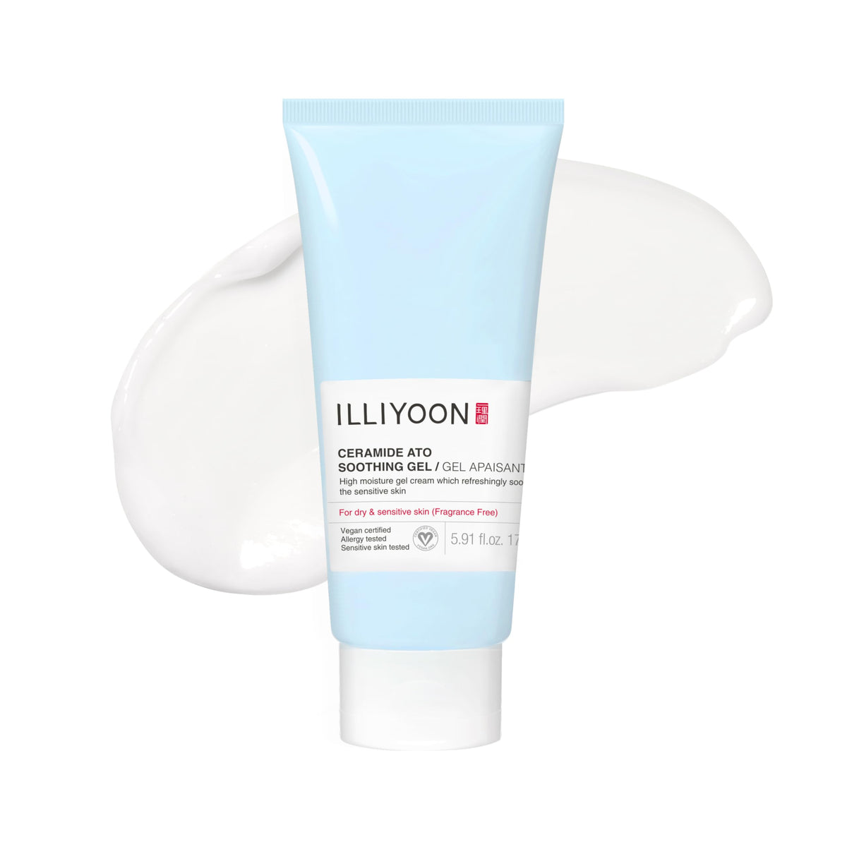 Illiyoon Ceramida Ato Gel, textura suave y calmante para piel sensible