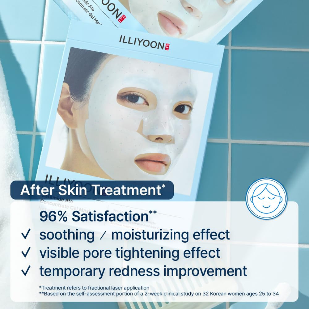 Illiyoon Ceramide Ato textura hidrogel, sensación fresca que se vuelve transparente al hidratar.