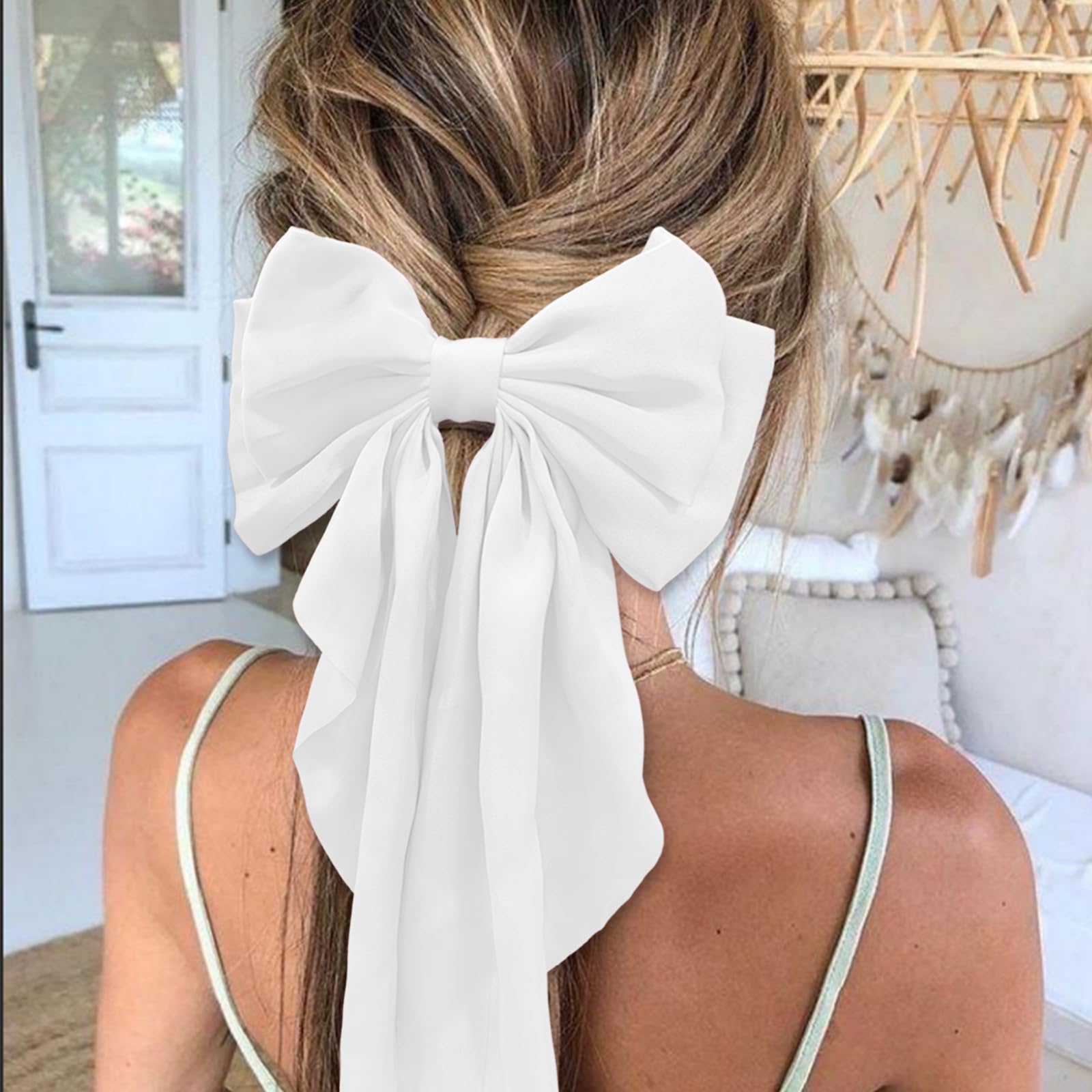 illpta accesorio de cabello con lazo blanco ofrece versatilidad para el día a día