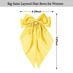 Illpta broche lazo grande amarillo, añade toque de elegancia al atuendo nocturno.