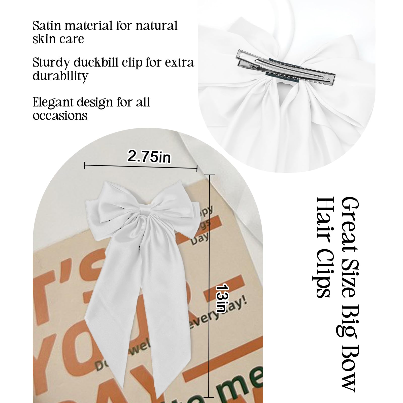 illpta lazo grande para niñas suave y cómodo para cualquier peinado
