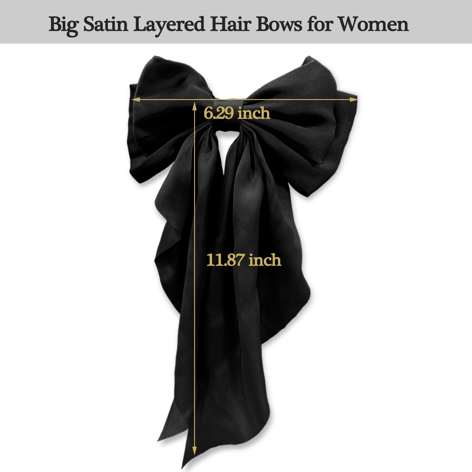 Lazo de satén negro illpta, diseño elegante para cualquier ocasión.