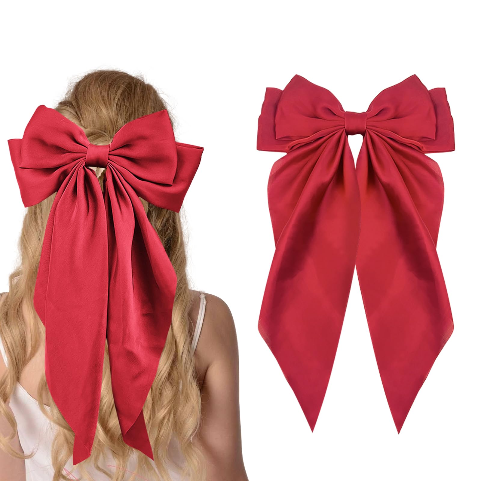 illpta lazo satin rojo clip regalo perfecto para Navidad