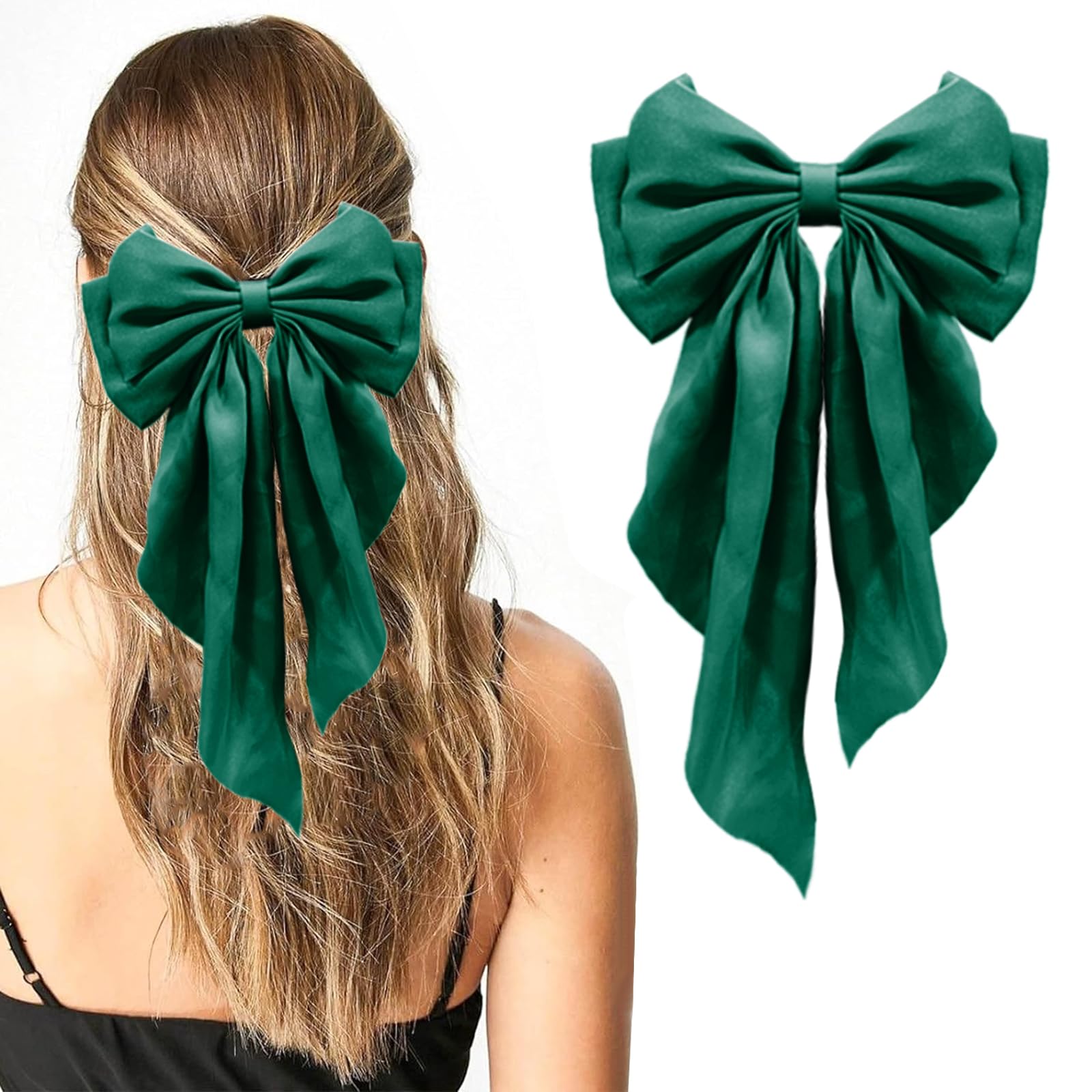 illpta pinzas arco verde suave, ideal para cabello fino