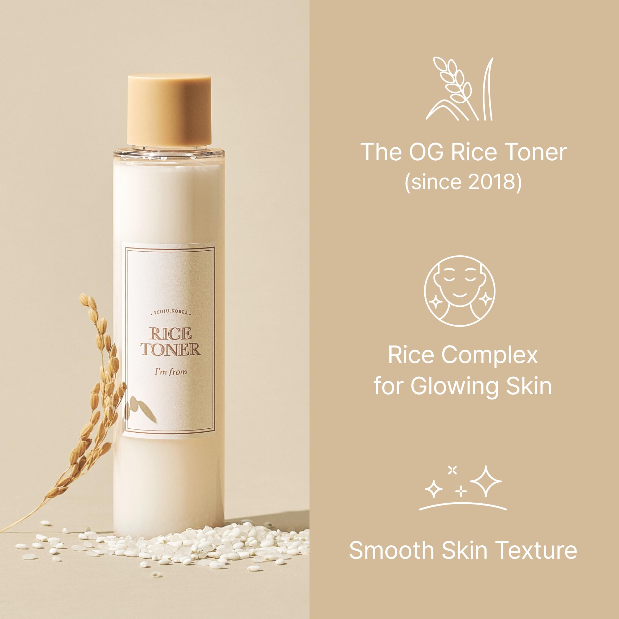 I’m from Rice Toner mini caja, ideal para viajar y llevar en bolso.