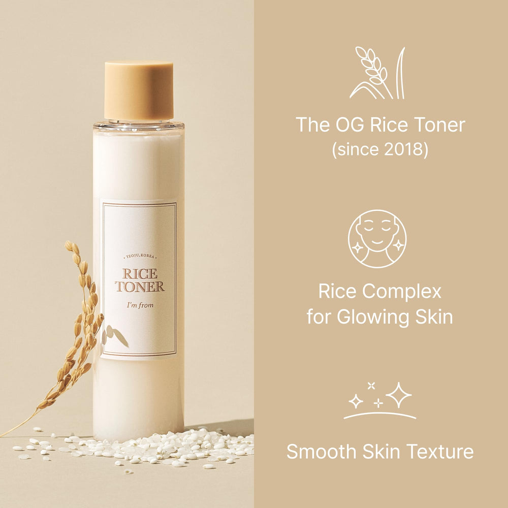 I’m from Rice Toner mini caja, ideal para viajar y llevar en bolso.