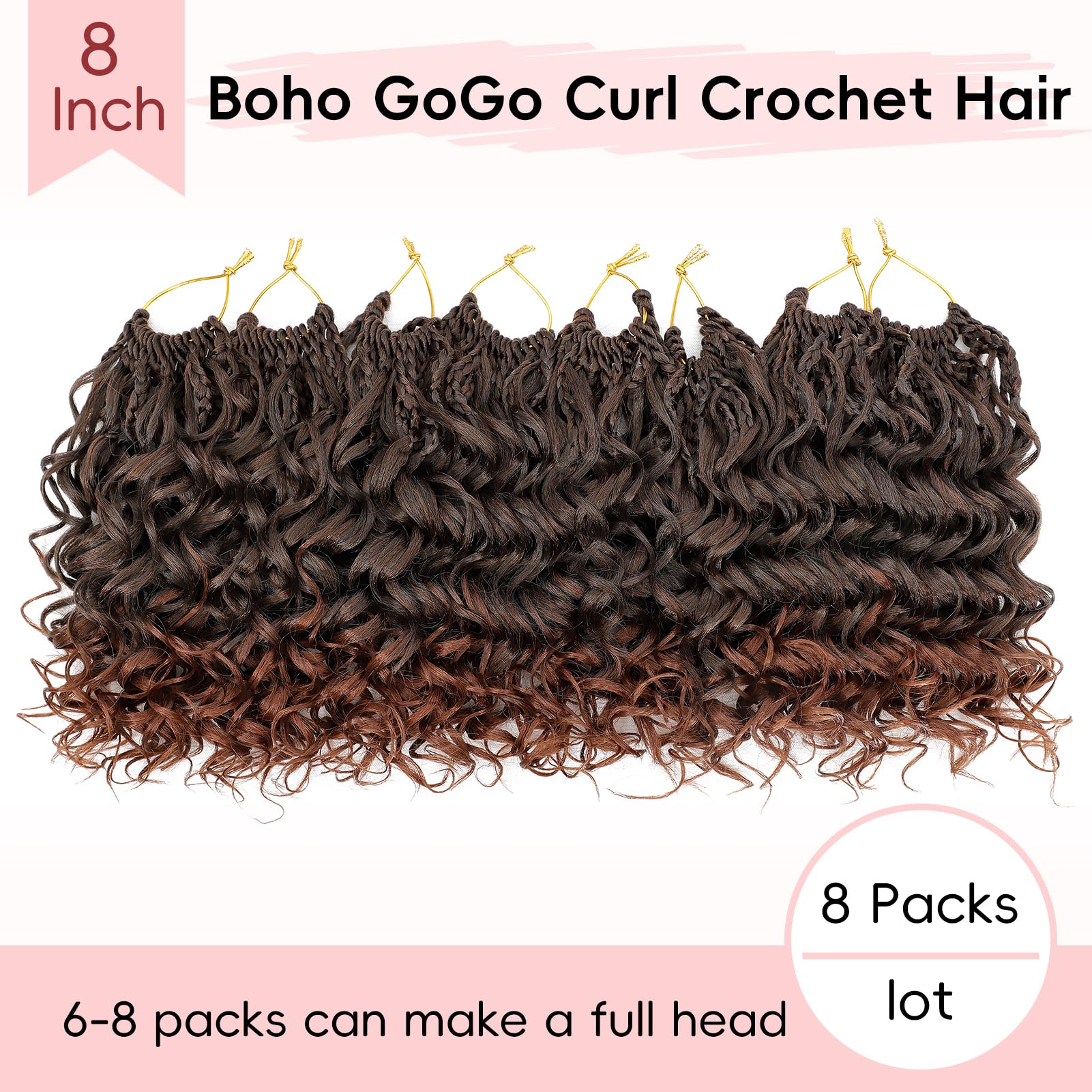 Aoisvk cabello crochet prehecho y pretorcido: instalación rápida.