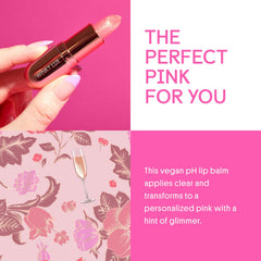 Winky Lux Rosé Glimmer Balm – Bálsamo Labial Hidratante con Color que Cambia con el pH, Tono Rosa Natural y Aroma de Vainilla