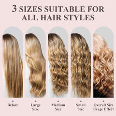 wetore Juego de 26 Rodillos Térmicos de Cerámica para Cabello en Rosa | Rizos y Volumen con 8 Clips de Acero Inoxidable