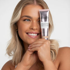 Loving Tan Autobronceador Facial Deluxe Mediano – Sin Rayas, Natural, Calidad Profesional | 10+ Aplicaciones