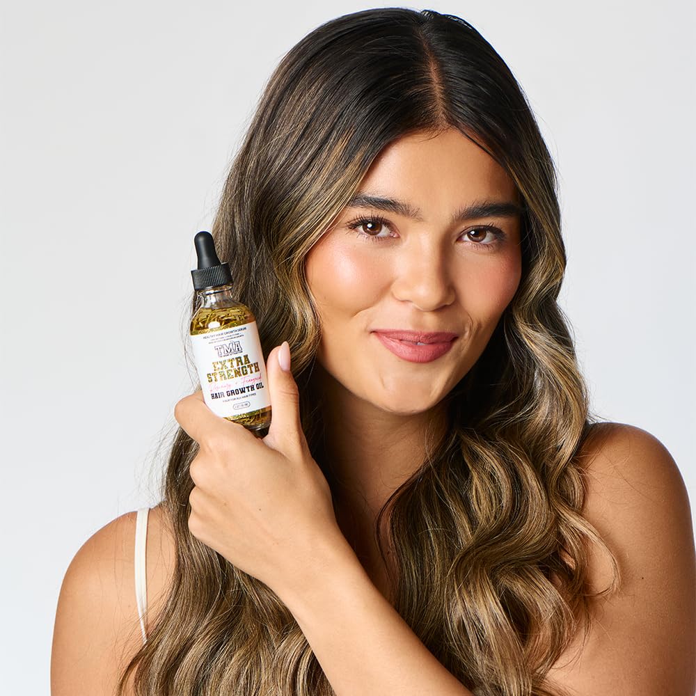 The Mane Attraction Extra Strength Rosemary + Fenugreek Hair Growth Oil | Castor Oil Infused for All Hair Types, Mini 2oz