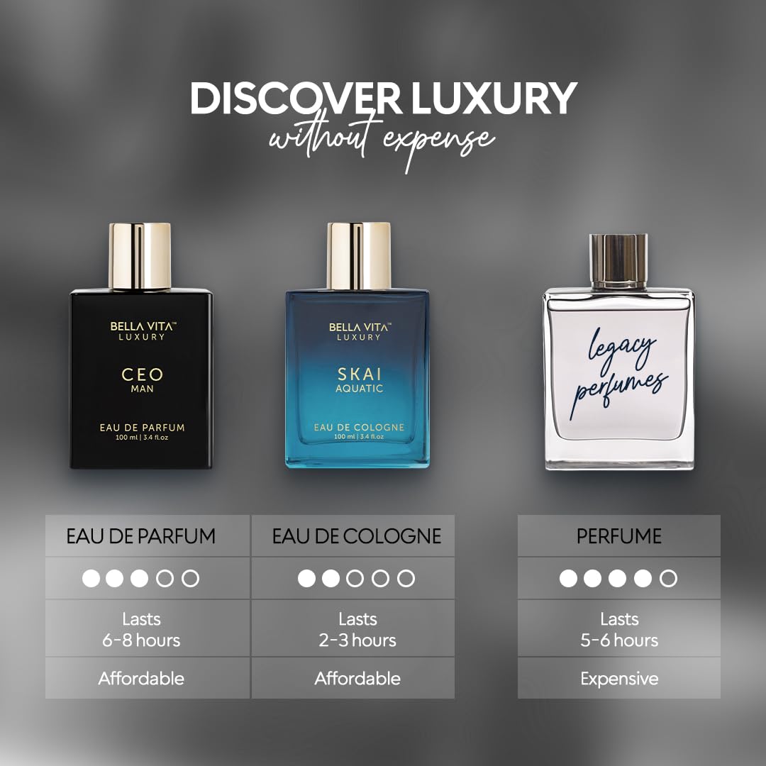 Bella Vita Luxury Perfume para Hombres: Directores Ejecutivos (100 ml) | Notas de limón, lavanda, tonka, vetiver y musgo | Vegano y Cruelty-Free