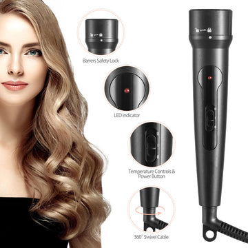 JuHaLeiw Rizador 3 en 1: Barriles Cerámicos Intercambiables para Cabello Largo y — vista adicional del empaque
