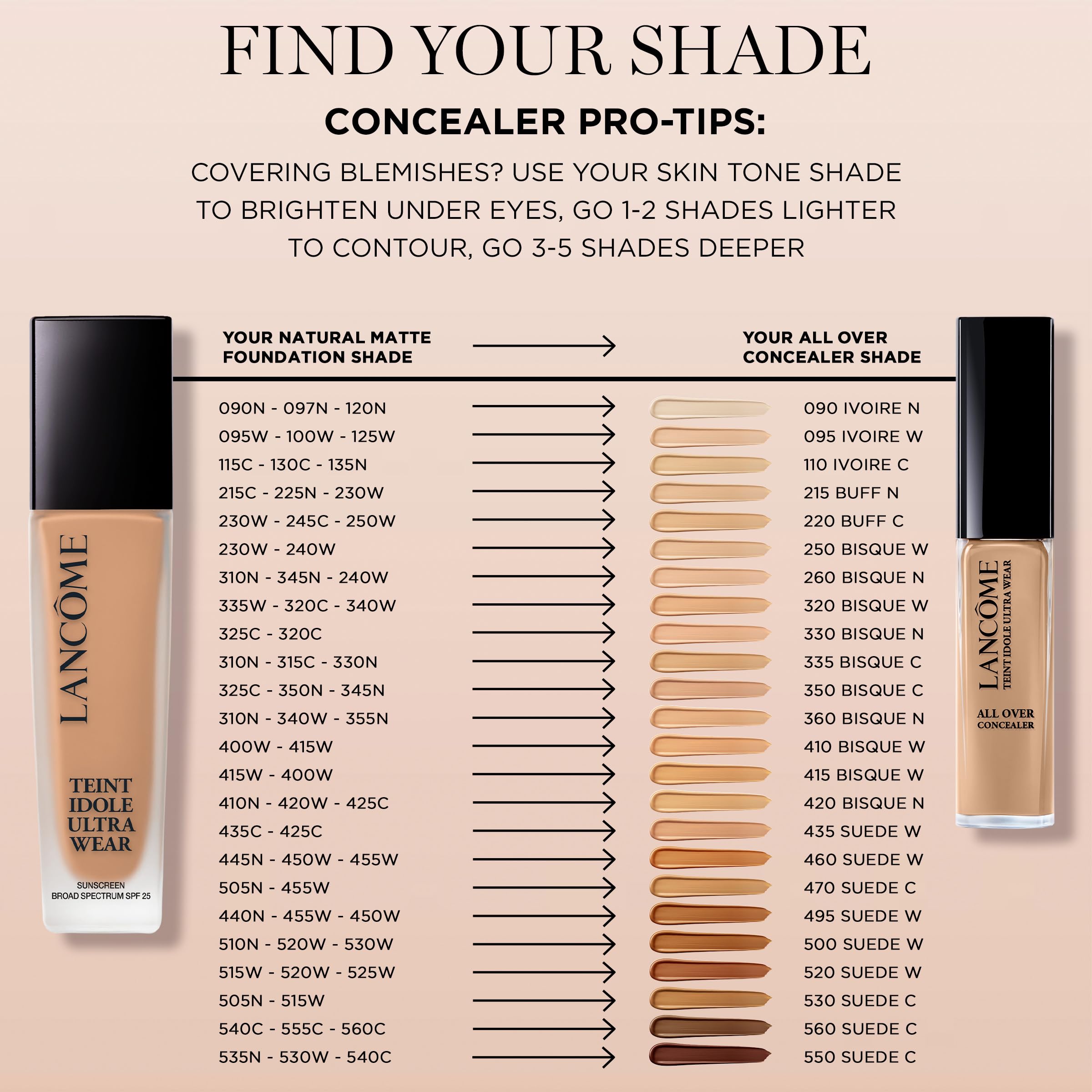 Lancôme Teint Idole Ultra Wear Natural Matte Foundation 320C – 24H Longwear, Hydrating, Waterproof