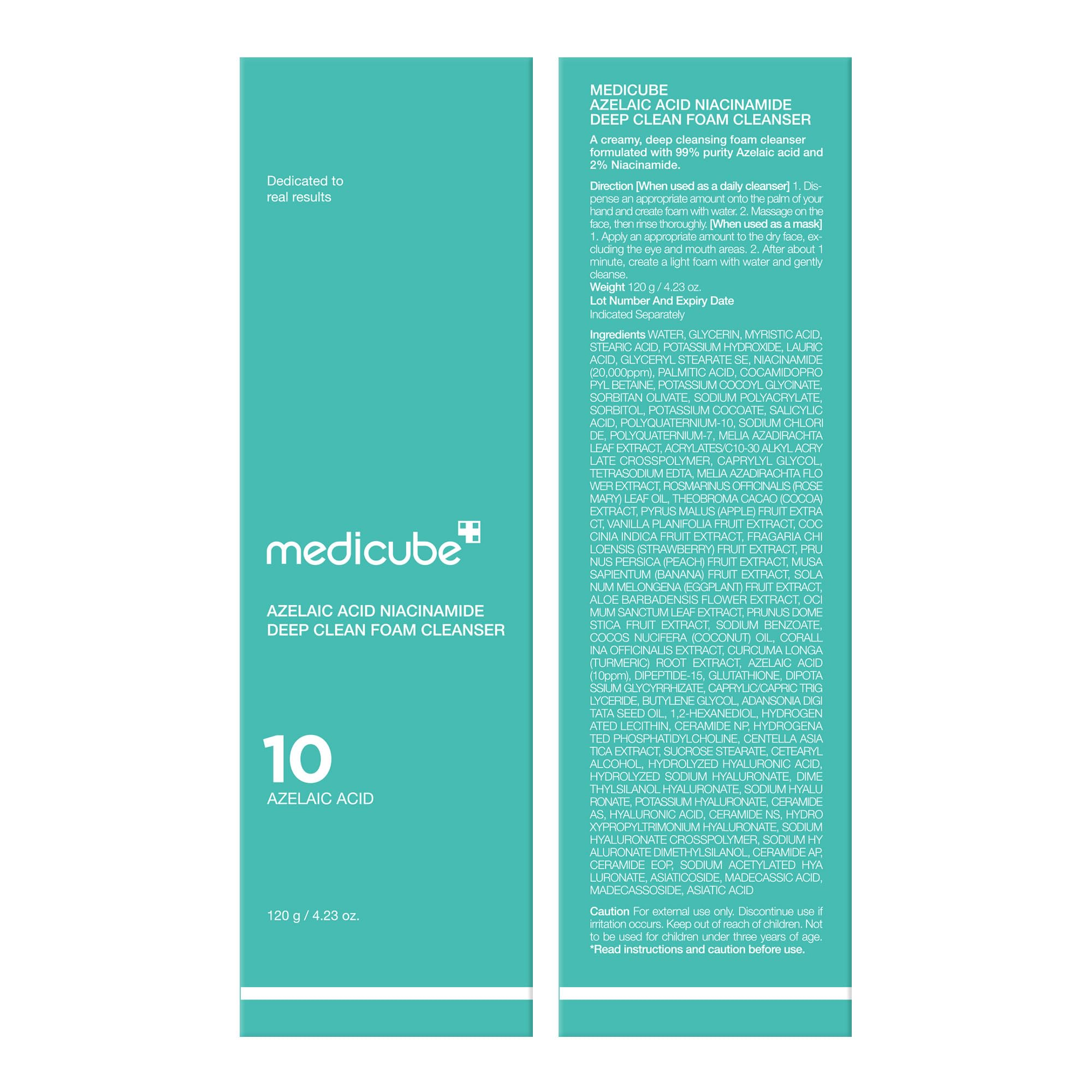 Medicube ácido azelaico Gummy Whip: Limpiador facial con niacinamida para poros e hidratación