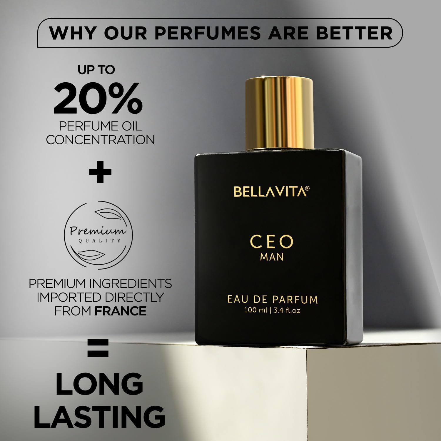 Bella Vita Luxury Perfume para Hombres: Directores Ejecutivos (100 ml) | Notas de limón, lavanda, tonka, vetiver y musgo | Vegano y Cruelty-Free