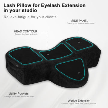 IMENE Lash Pillow de espuma viscoelástica mantiene la cabeza estable durante el lash