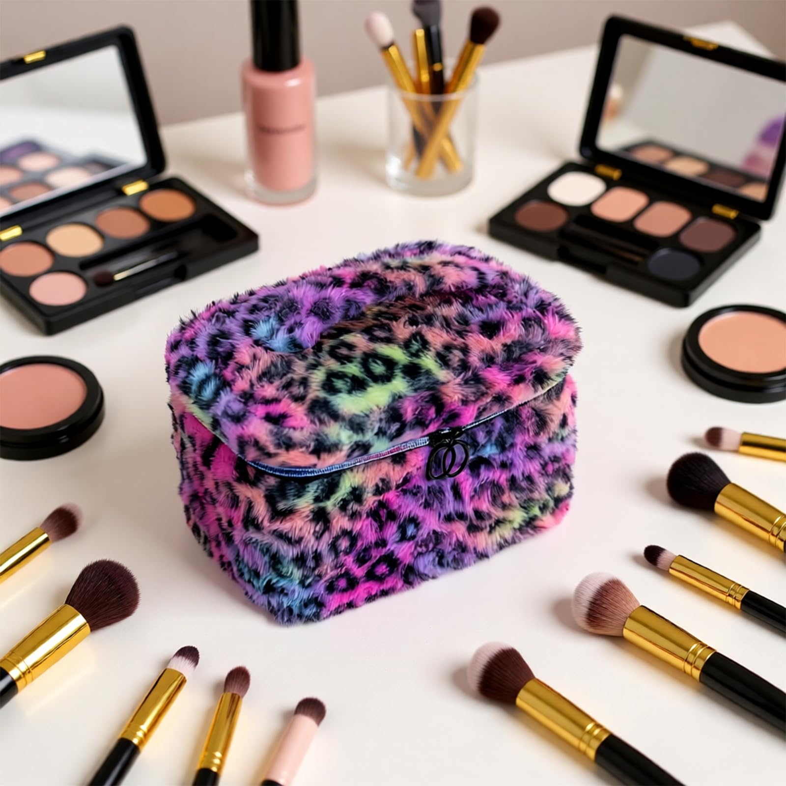 Bolsa de maquillaje Imerelez para viajar, ideal para cosméticos y herramientas.