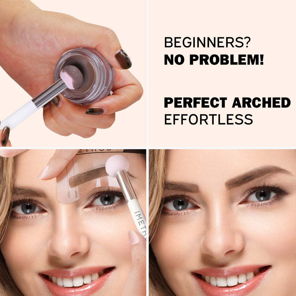 iMethod aplicador esponja: aplicación suave y precisa al sellar la forma.