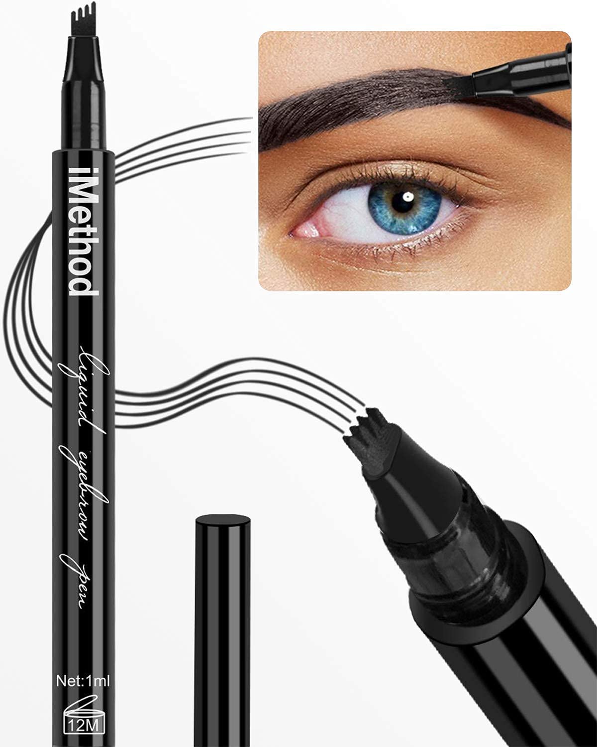 iMethod lápiz para cejas con punta horquilla micro para trazos naturales.