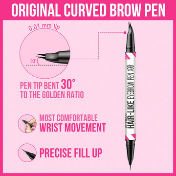 iMethod Lápiz de Cejas Curvado con varios tonos para combinar con tu color de vello.