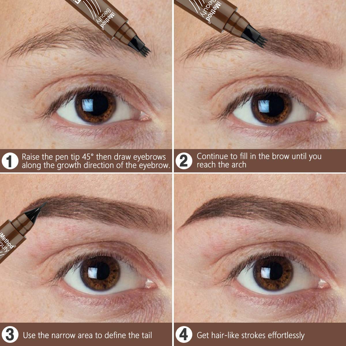iMethod Eyebrow Pen punta tipo tenedor para trazos naturales