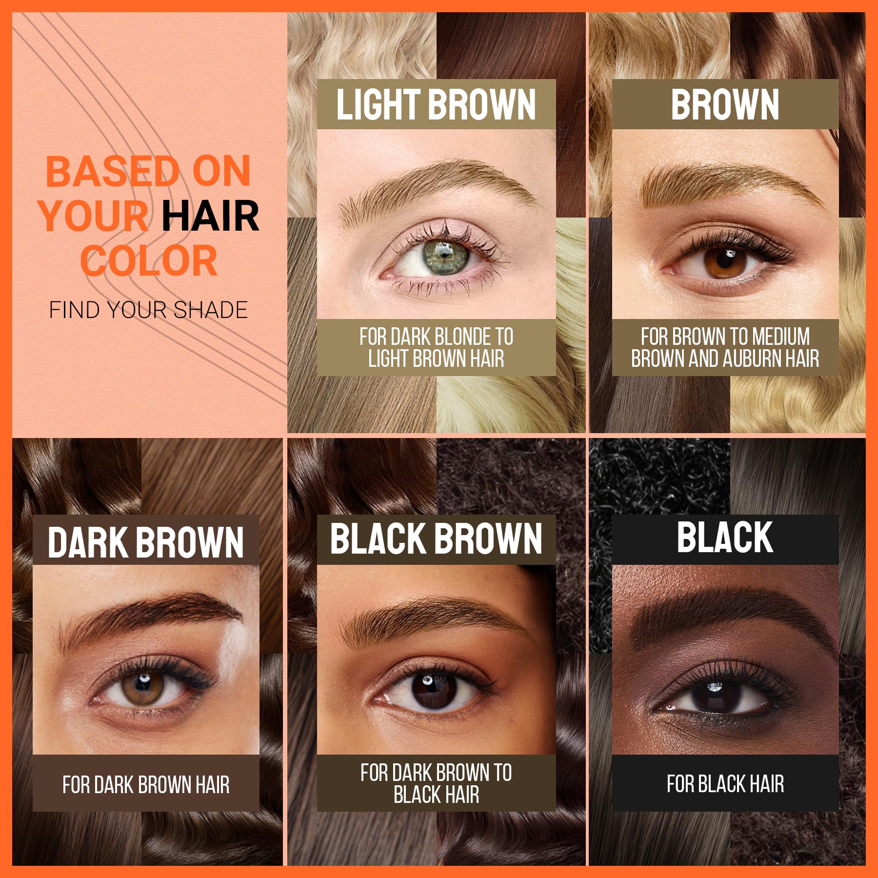 iMethod gama de 8 tonos para cejas, se adapta a distintos tonos