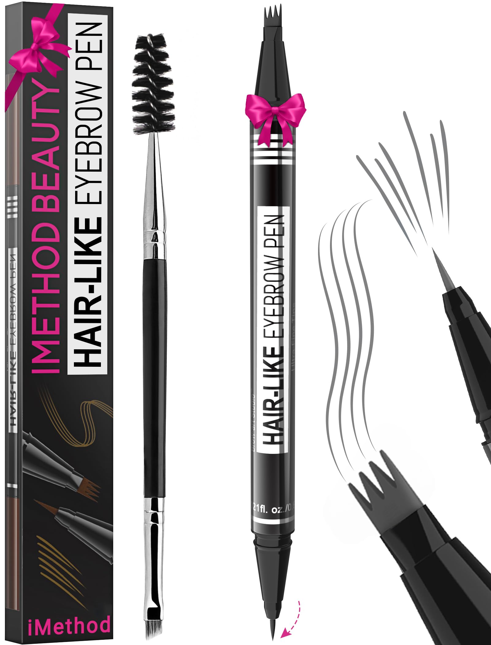 iMethod lapiz cejas 4 puntas para trazos finos y naturales.