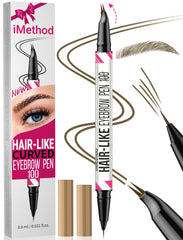 iMethod lápiz cejas curva-punta curva para trazos realistas y definidos