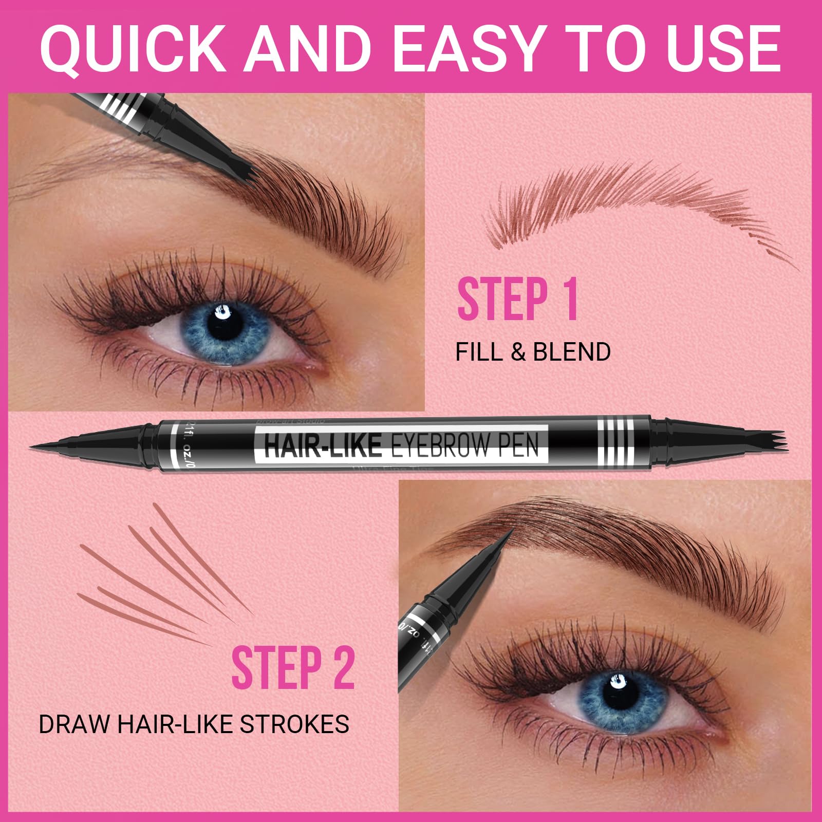 iMethod lapiz cejas resistente al agua para un look duradero.