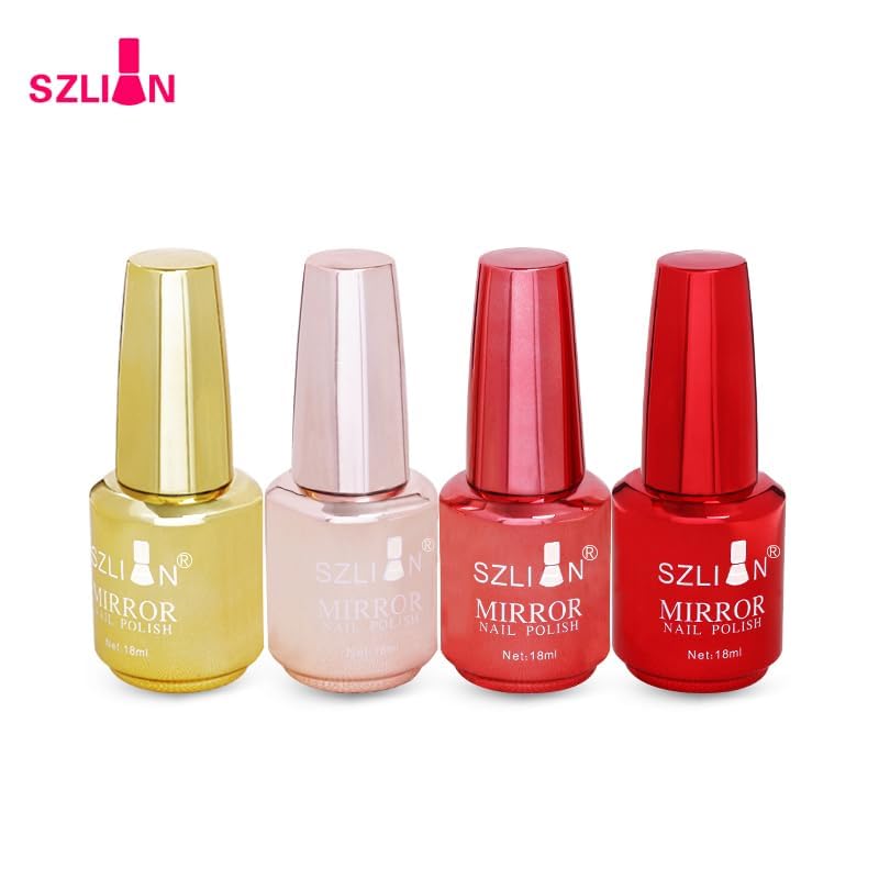 IMGDD Acabado metálico brillante en uñas naturales y acrílicas.