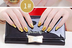 IMGDD Efecto espejo oro en uñas para brillo duradero.