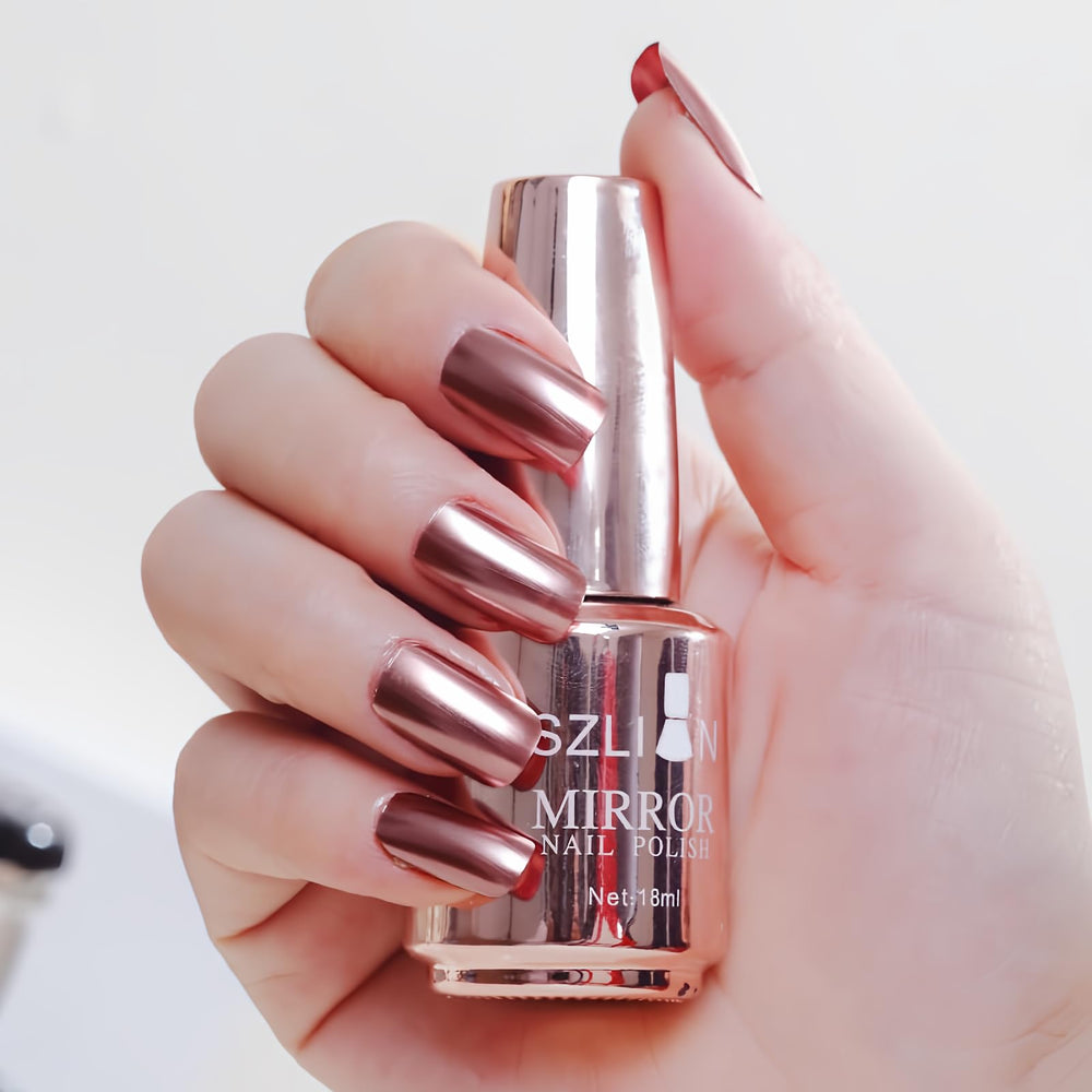 IMGDD esmalte champagne dorado con efecto espejo para looks glamorosos en ocasiones