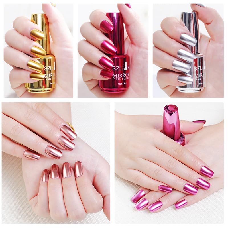 IMGDD Conjunto de 12 colores efecto espejo para estilos.