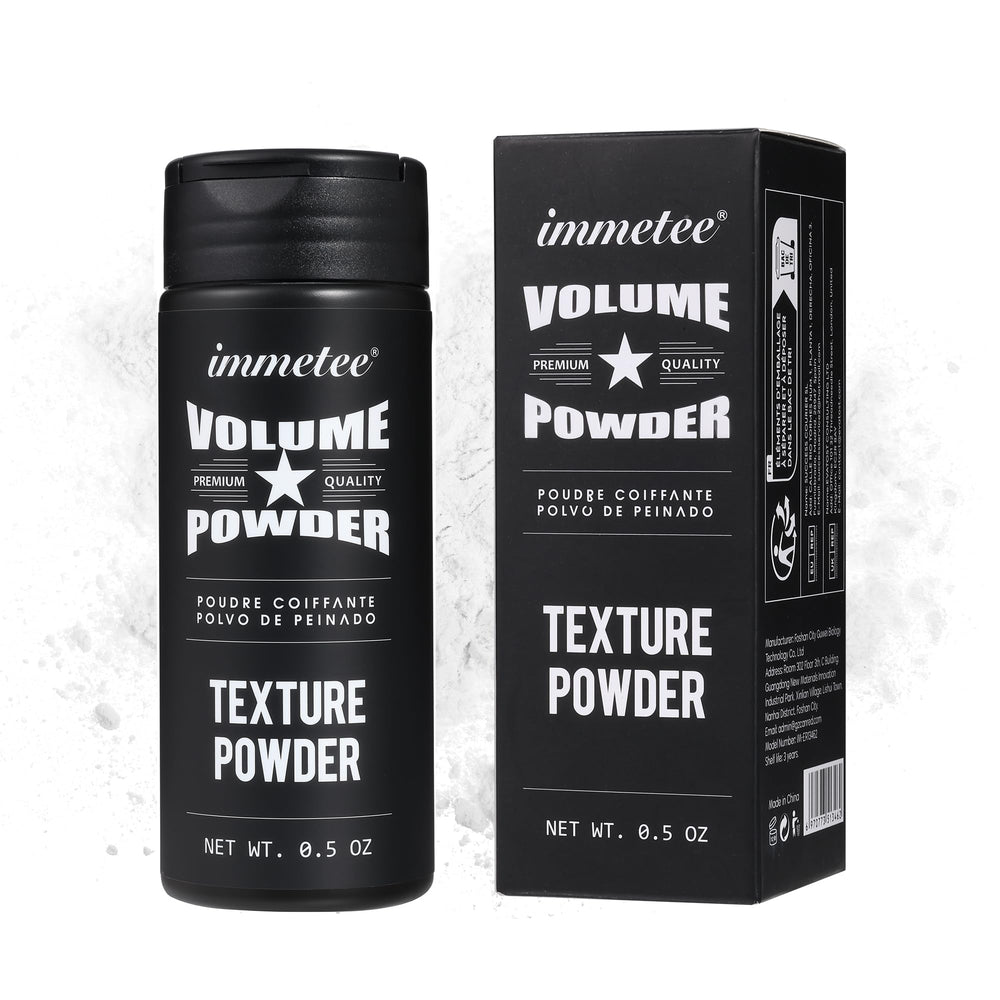 Polvo de volumen Immetee aporta textura natural al cabello y aspecto ligero.