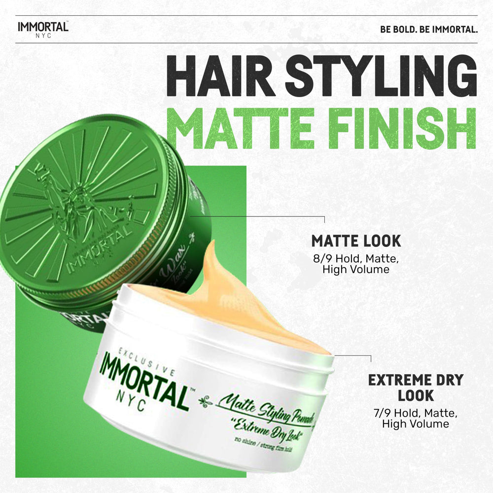 Immortal NYC Pomade rinses out easily with water and light wash