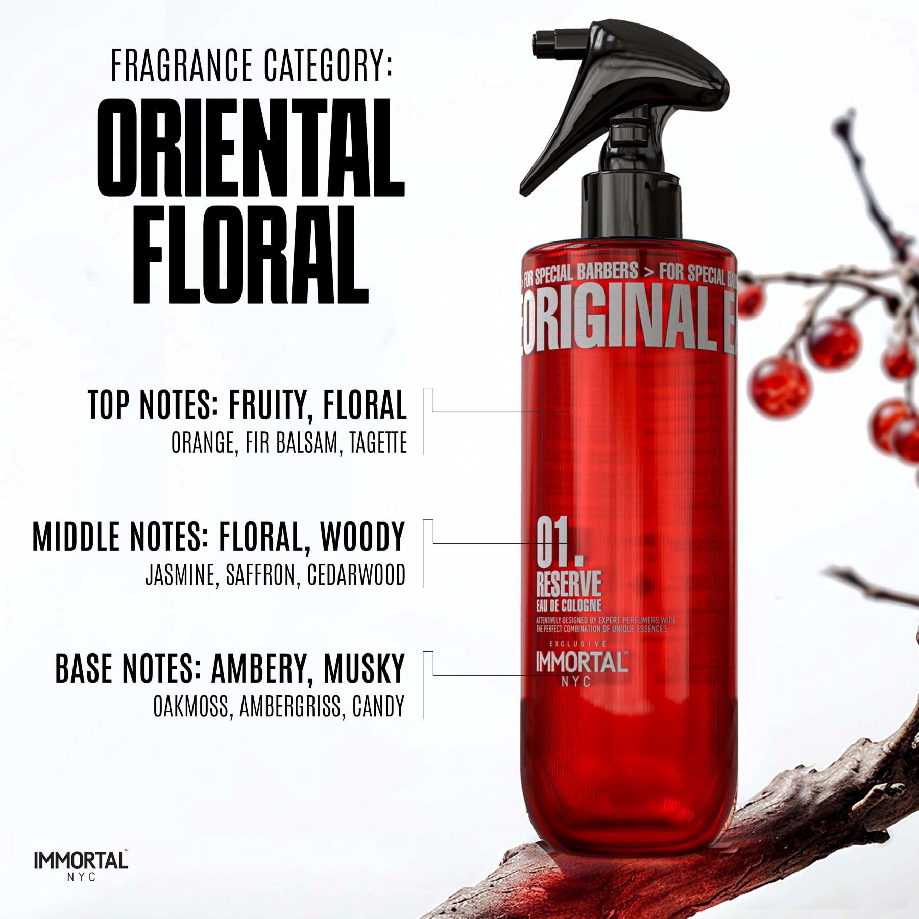 Immortal NYC Reserve 01 packaging box highlights exclusive barber brand presentation.