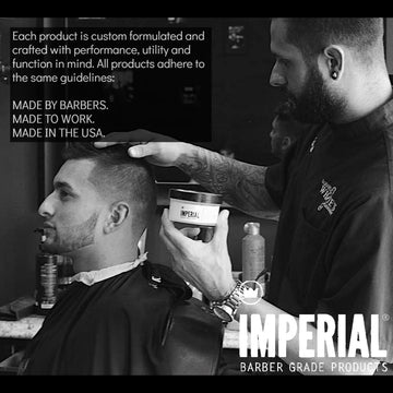 Pomada Imperial Barber Mate, lavable con agua y fácil de retirar.