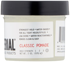 Imperial Barber Classic Pomade 2oz in hands showing adjustable hold for styling