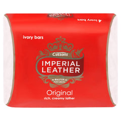 Jabón Imperial Leather Barra Ivory, aroma clásico y crema suave para la piel.