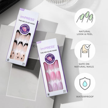 imPRESS cristales 3D en uñas blancas para un toque especial
