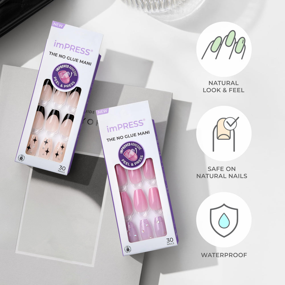 imPRESS cristales 3D en uñas blancas para un toque especial