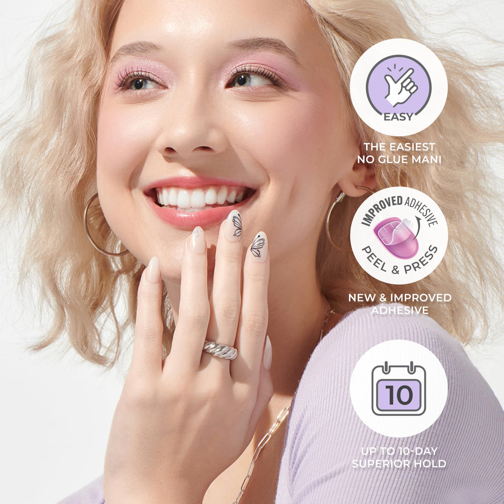 imPRESS uña blanco con efecto gel sin pegamento